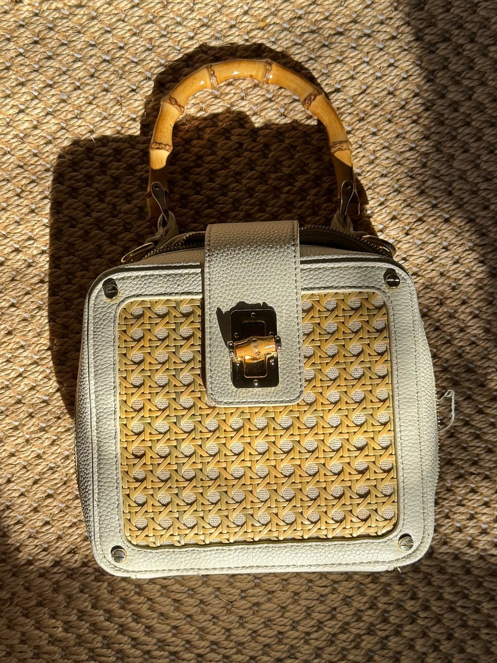 Cane and Bamboo Handbag by Rachel Zoe